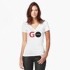 Lava Prints Go Corona T-shirt for Women White V-Neck