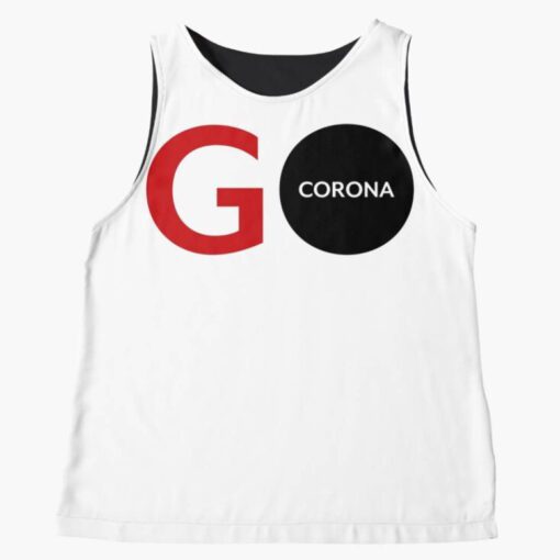 Lava Prints Go Corona T-shirt for Women White Sleeveless