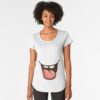 Lava Prints Tongue out T-shirt for Women White Round Neck