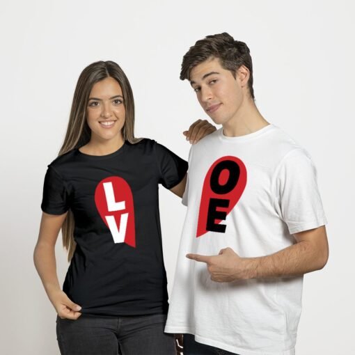 bw-t-mockup Couples Tees