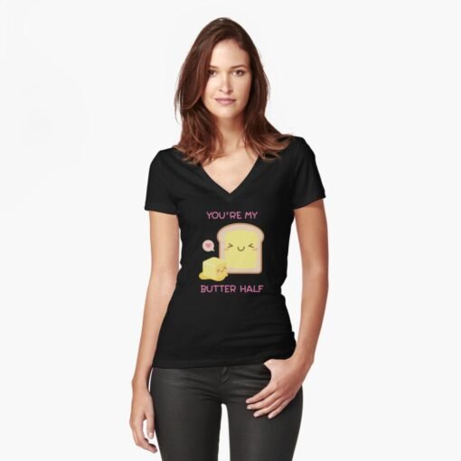 Women's black v-neck t-shirt