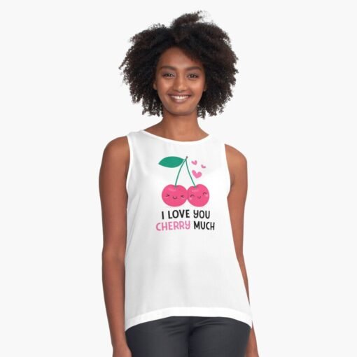 sleeveless women's valentine t-shirt