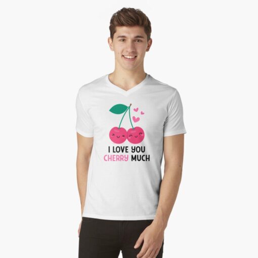 V-neck valentine t-shirt