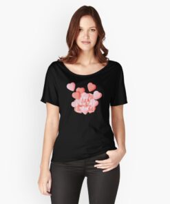 Women's black relaxed fit t-shirts
