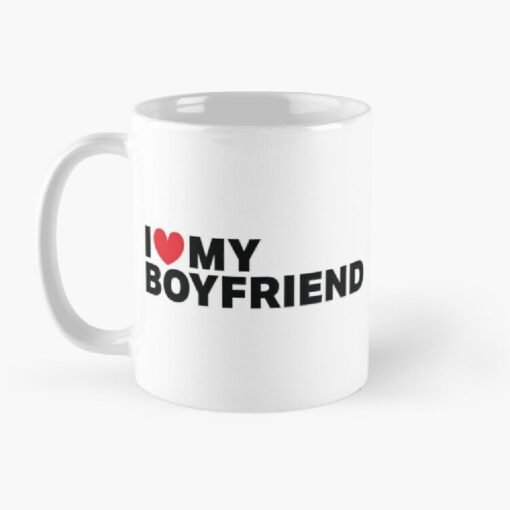 Coffee mug printed with valentine texts