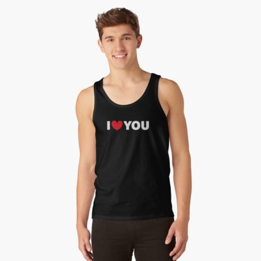 Men's black valentine's tank tops