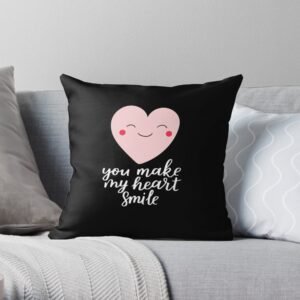 You make my heart smile pillow