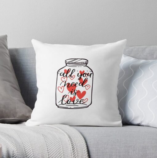 All you need is love pillow white