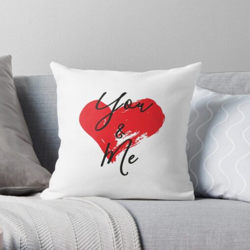 White throe pillow You & Me