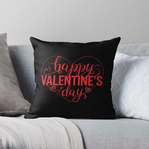 Happy valentine's day throw pillow