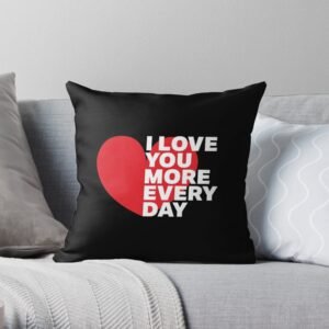 Black valentine throw pillow