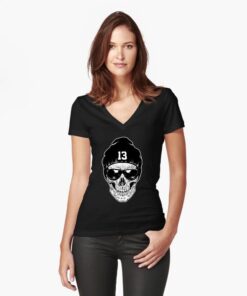 lava-prints-fitted-v-neck-t-shirt-black