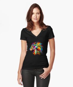 lava-prints-fitted-v-neck-t-shirt-black