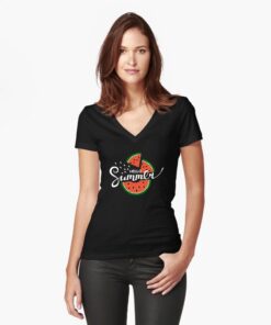 lava-prints-fitted-v-neck-t-shirt-black