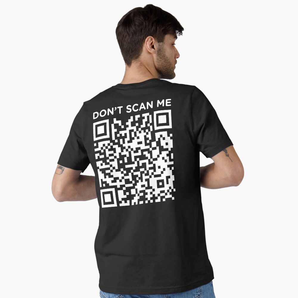 QR Code T-Shirt Dubai black graphic design by Lava Prints